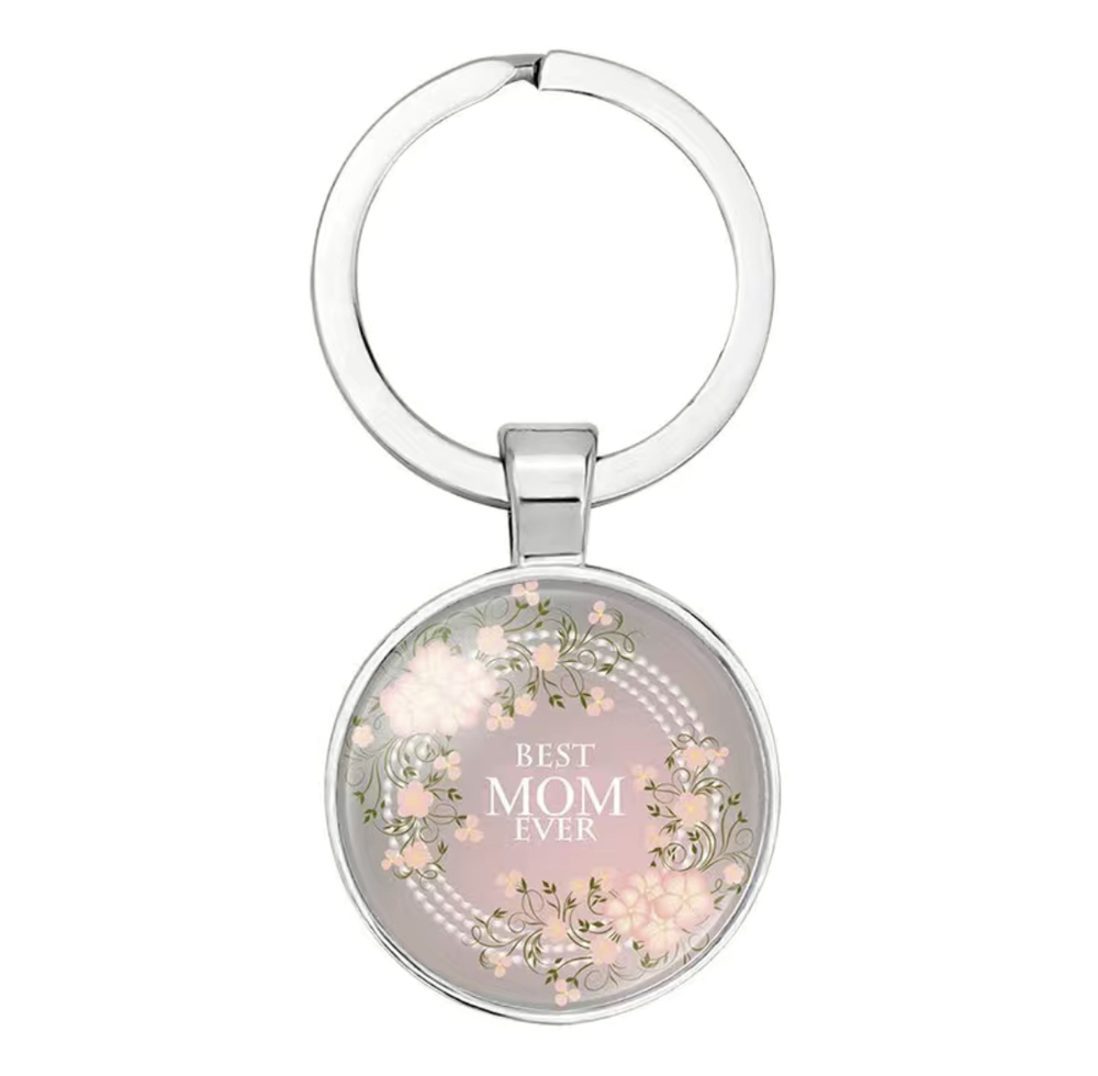 3/$25 Best Mom Ever Floral Design Keychain NEW